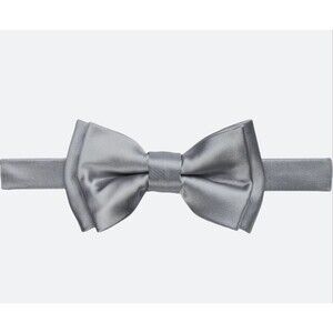 Egara Boys Silver Bow Tie | Pre-Tied Adjustable Bow Tie for Kids | One Size